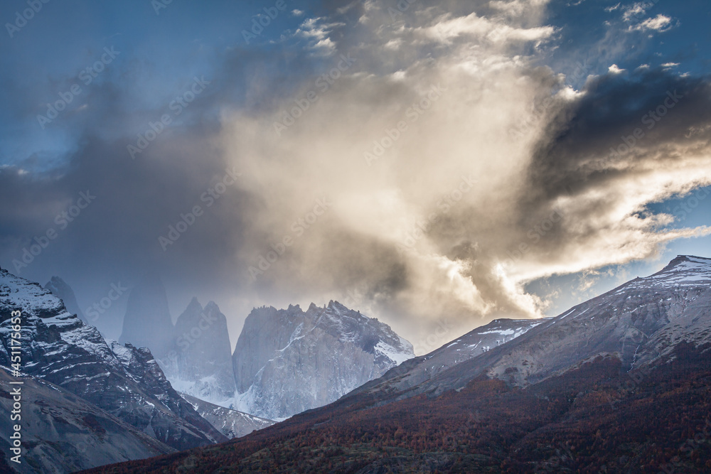clouds over the jagged peaks of Torres del Paine, Chile clouds over the jagged peaks of Torres del Paine, Chile