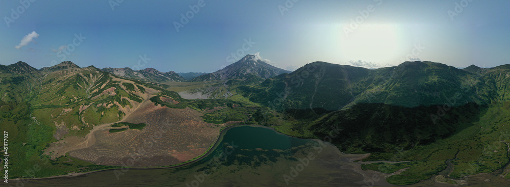custom made wallpaper toronto digitalAerial panorama of Viluchinskiy volcano in summer. Kamchatka