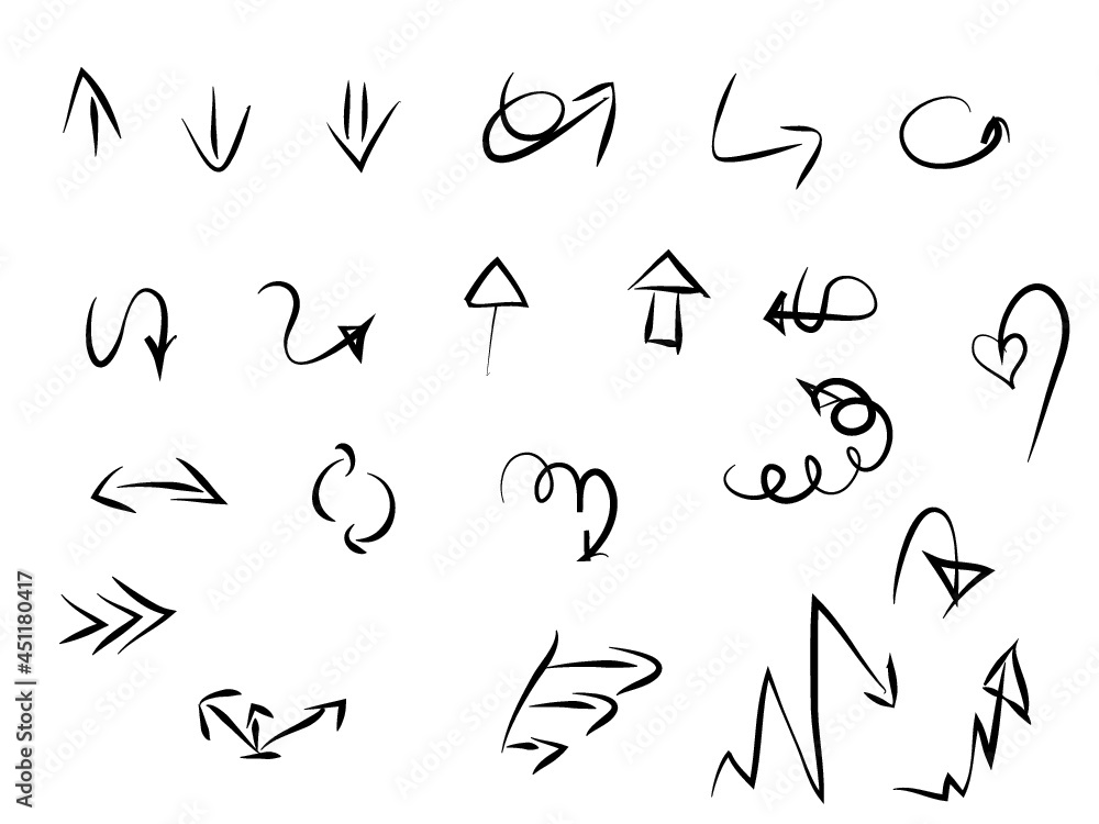 hand drawn direction hand drawn direction