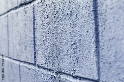 texture of blue wall from plaster coating.