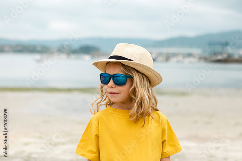 Happy child having fun on summer vacation