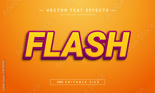 3D Flash text effect - 100% editable eps file