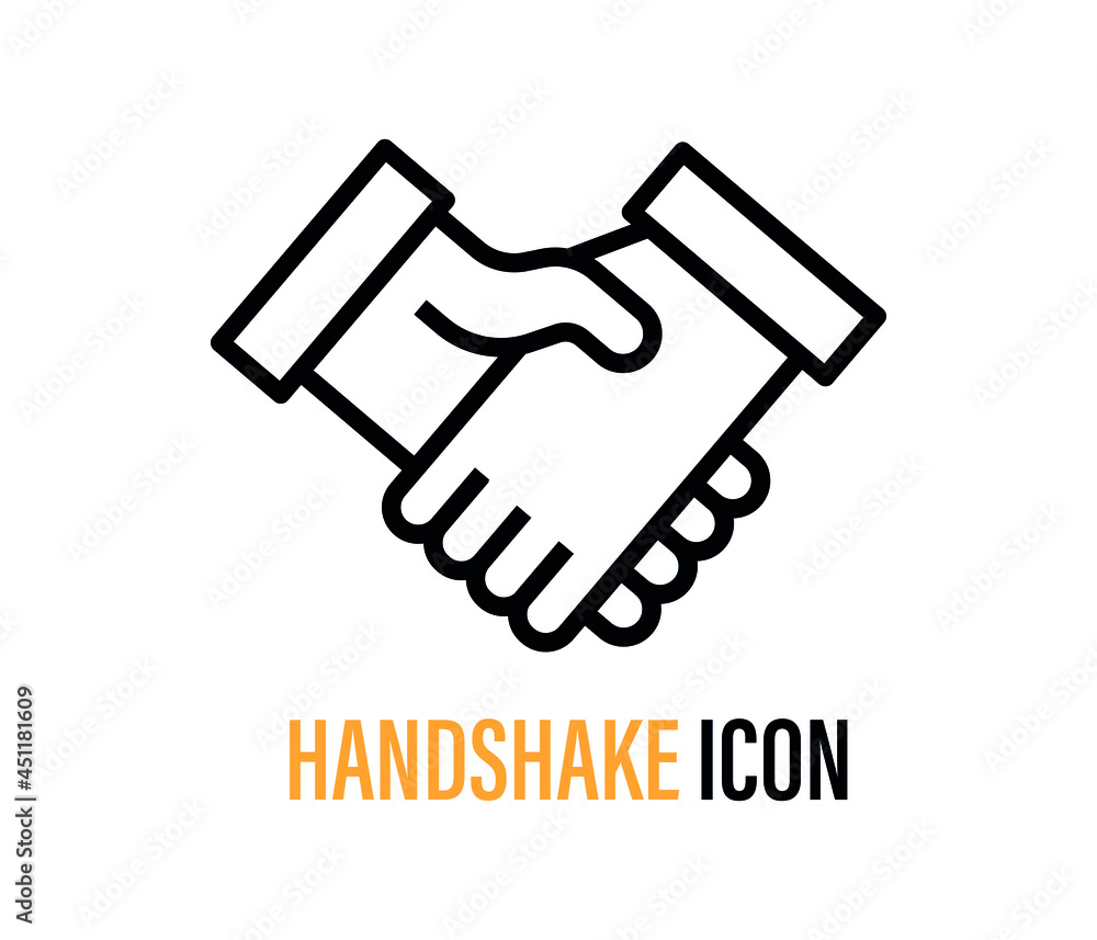 Handshake, Partnership
Line Icon. Handshake, Partnership
Line Icon.