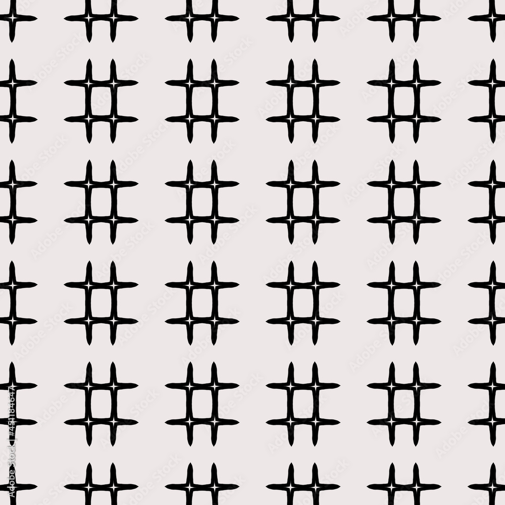 Fototapeta premium Abstract seamless pattern with various shapes. Geometric pattern for fabric. Textile background.