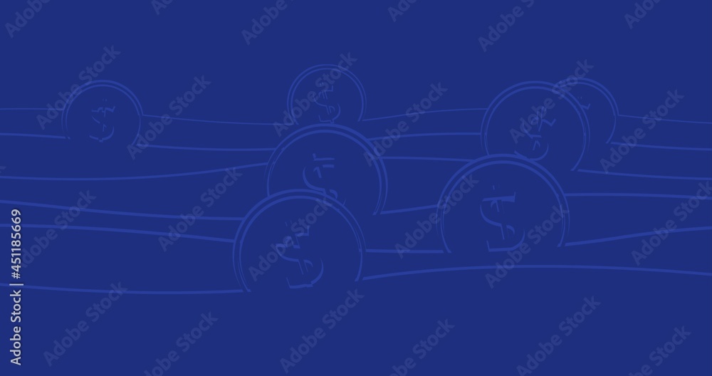 Usd currency loop background business. stock chart