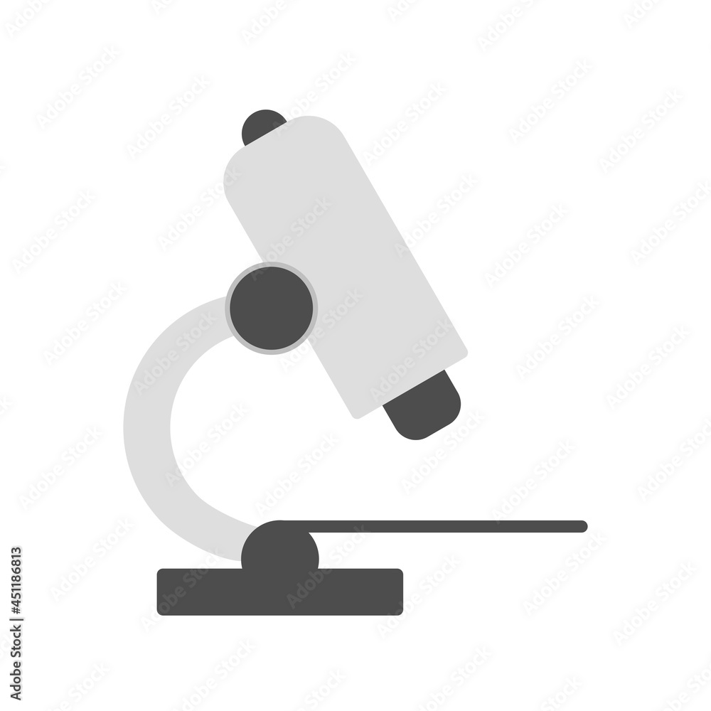 Microscope Flat Grey Icon Design Microscope Flat Grey Icon Design
