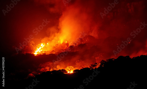 Wildfire At Night