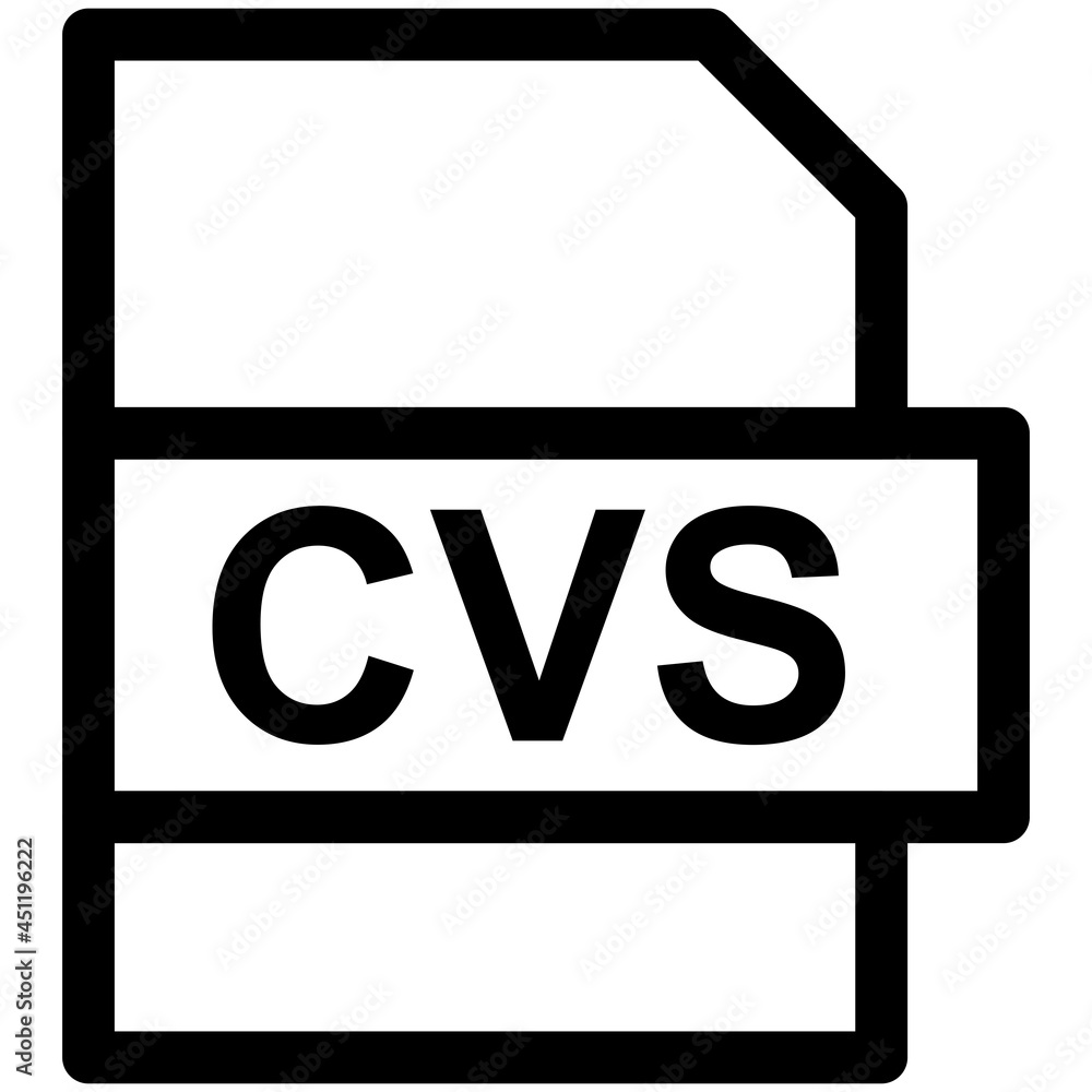 CVS File Format Vector line Icon Design CVS File Format Vector line Icon Design