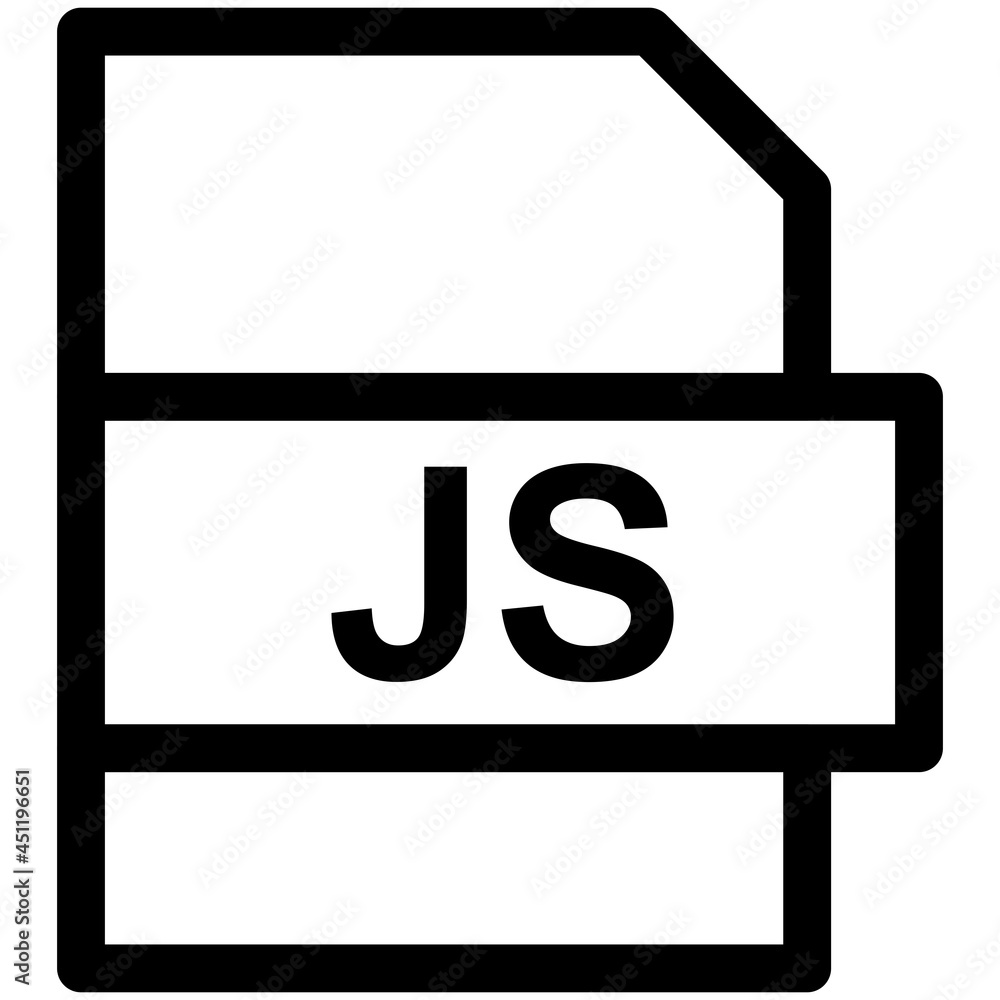 JS File Format Vector line Icon Design JS File Format Vector line Icon Design
