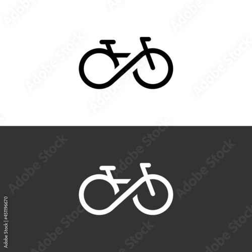 Bike Infinity Icon Logo Design Element vector