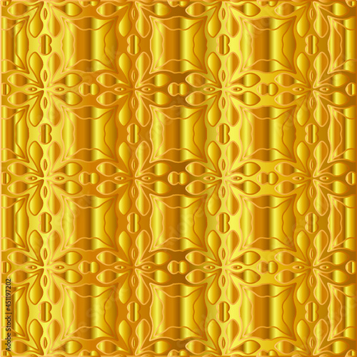 Geometric vector pattern with yellow and white gradient. gold ornament for wallpapers and backgrounds.