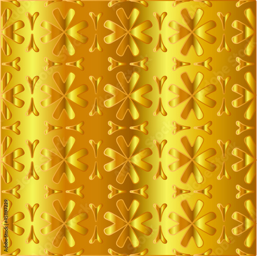 Geometric vector pattern with yellow and white gradient. gold ornament for wallpapers and backgrounds.