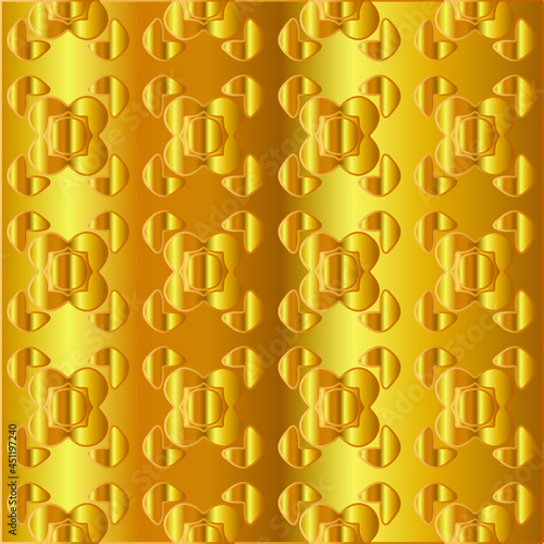 Geometric vector pattern with yellow and white gradient. gold ornament for wallpapers and backgrounds.