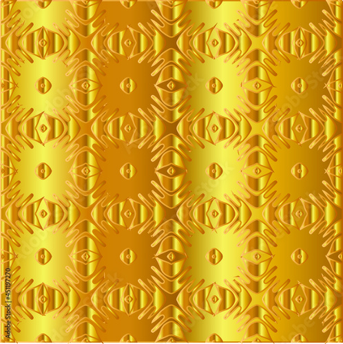 Geometric vector pattern with yellow and white gradient. gold ornament for wallpapers and backgrounds.