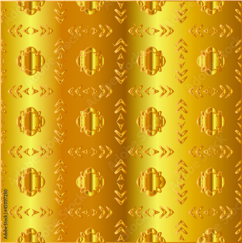 Geometric vector pattern with yellow and white gradient. gold ornament for wallpapers and backgrounds.