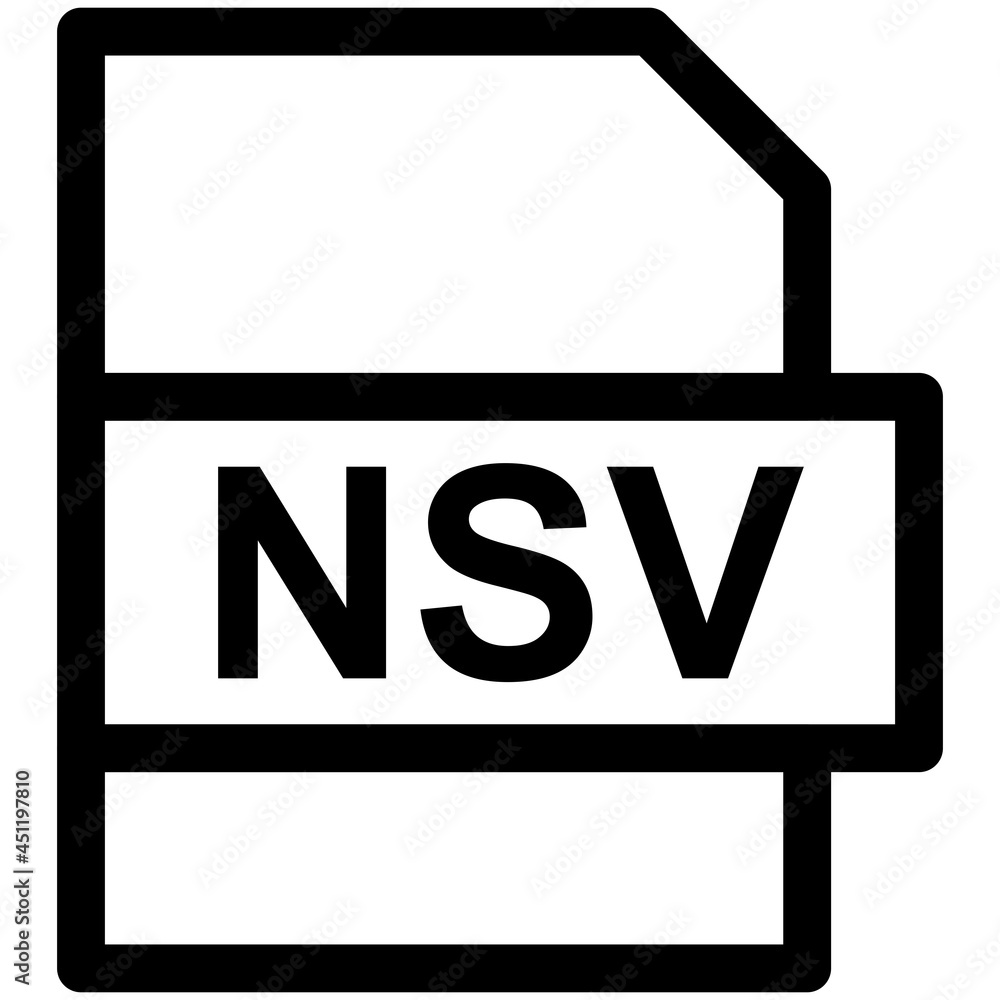 NSV File Format Vector line Icon Design NSV File Format Vector line Icon Design
