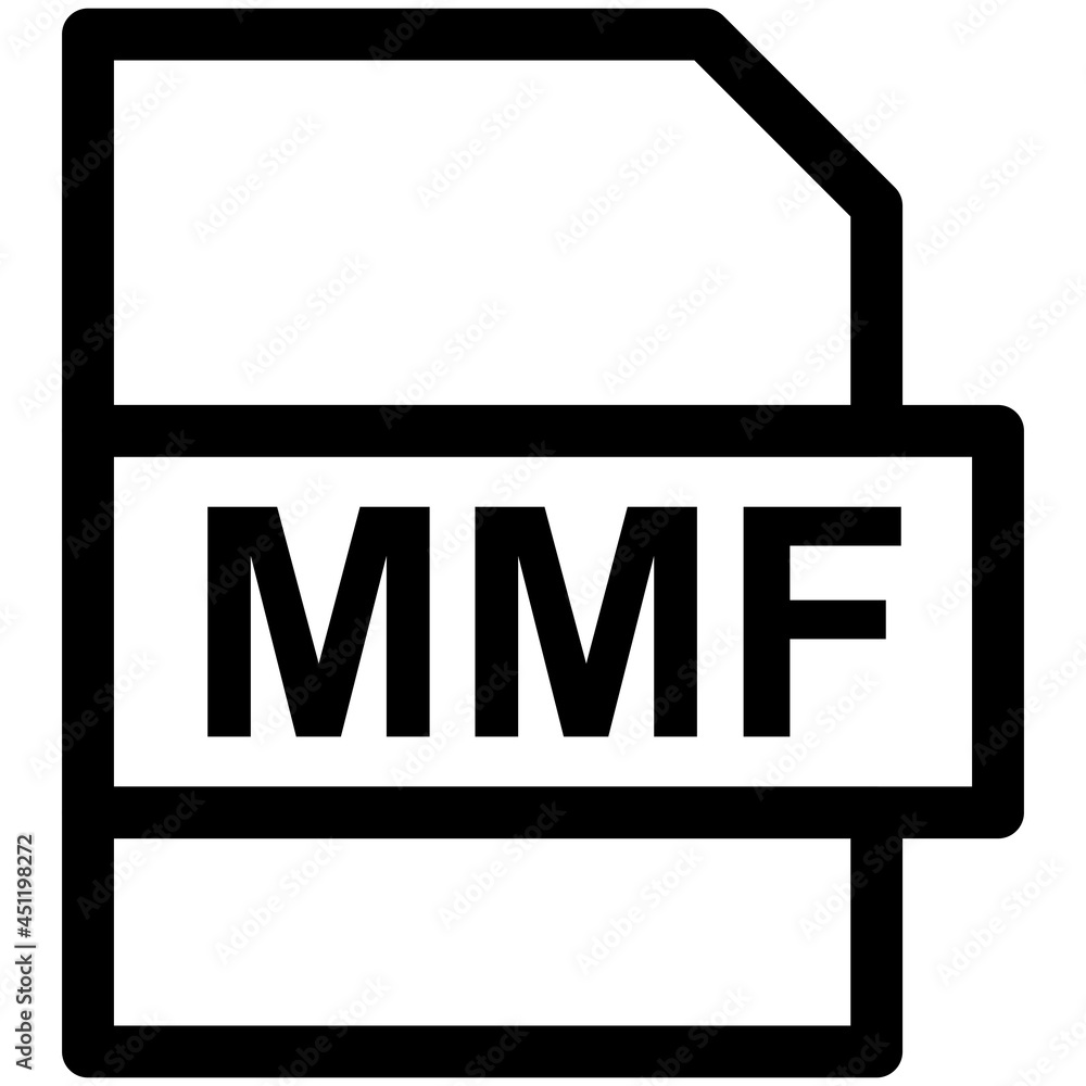 MMF File Format Vector line Icon Design MMF File Format Vector line Icon Design