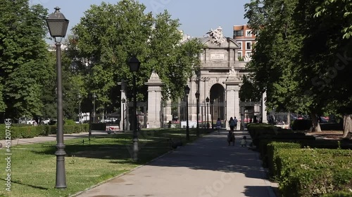 Alcalá Gate in Retiro Park, Madrid, Spain