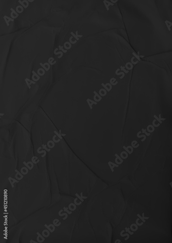 Black Glue, Wrinkled and Crumpled Paper Texture