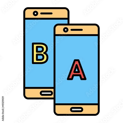 Vector Ab Testing Filled Outline Icon Design