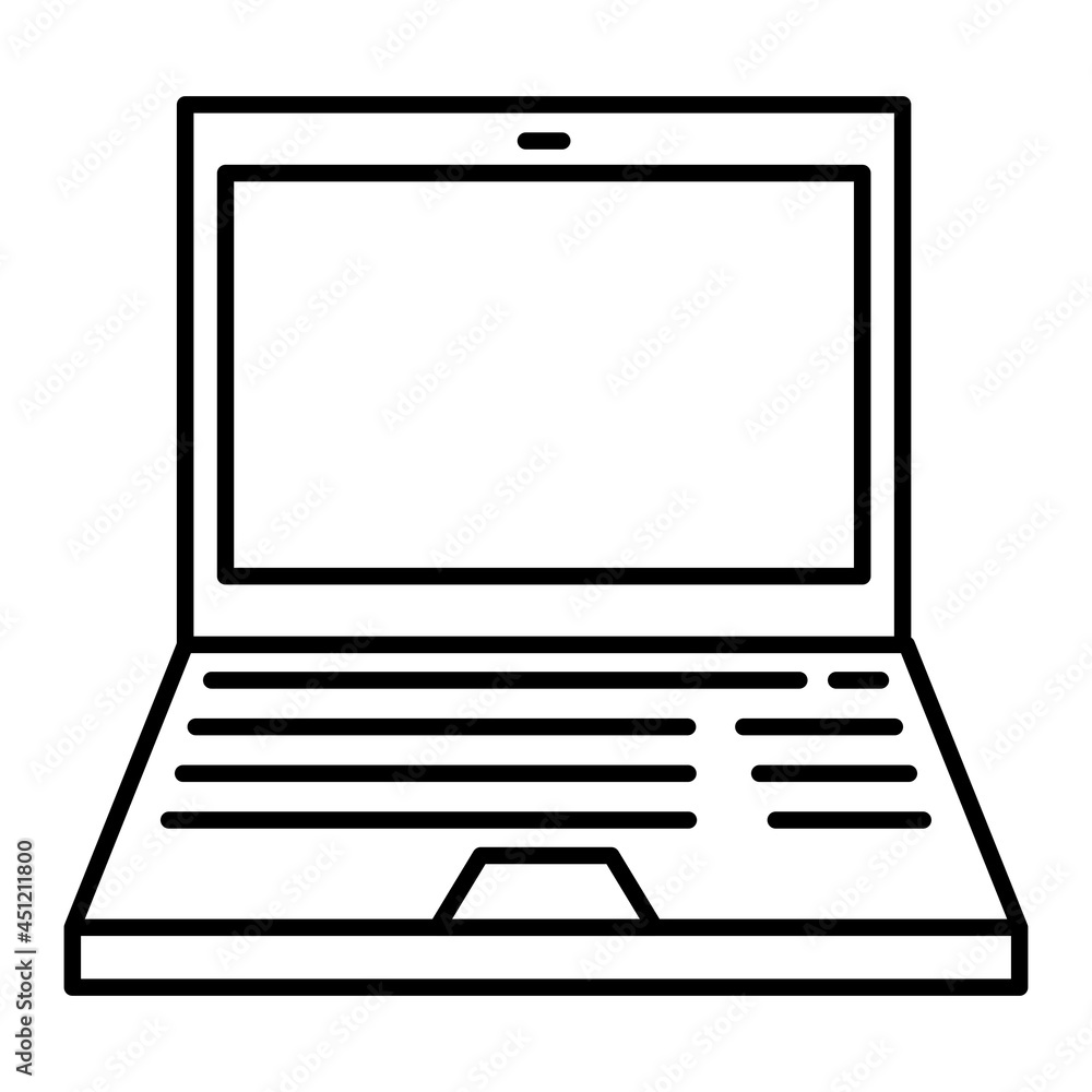 Vector Laptop Outline Icon Design Vector Laptop Outline Icon Design