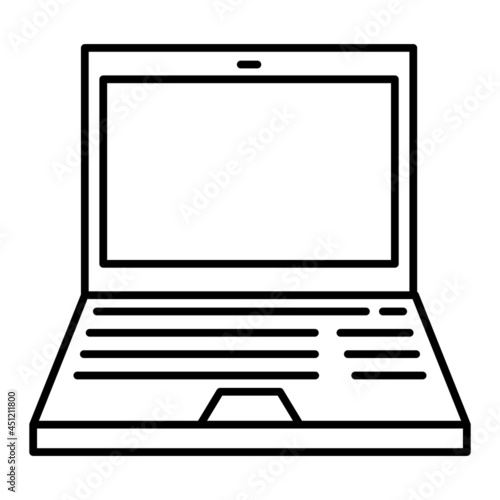 Vector Laptop Outline Icon Design