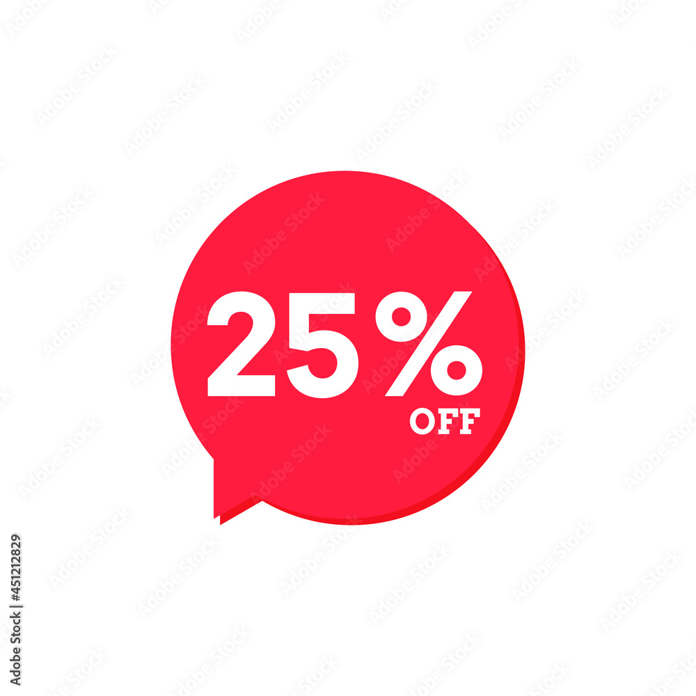 25 Percent Off, Discount Sign, Special offer price signs 25 Percent Off, Discount Sign, Special offer price signs
