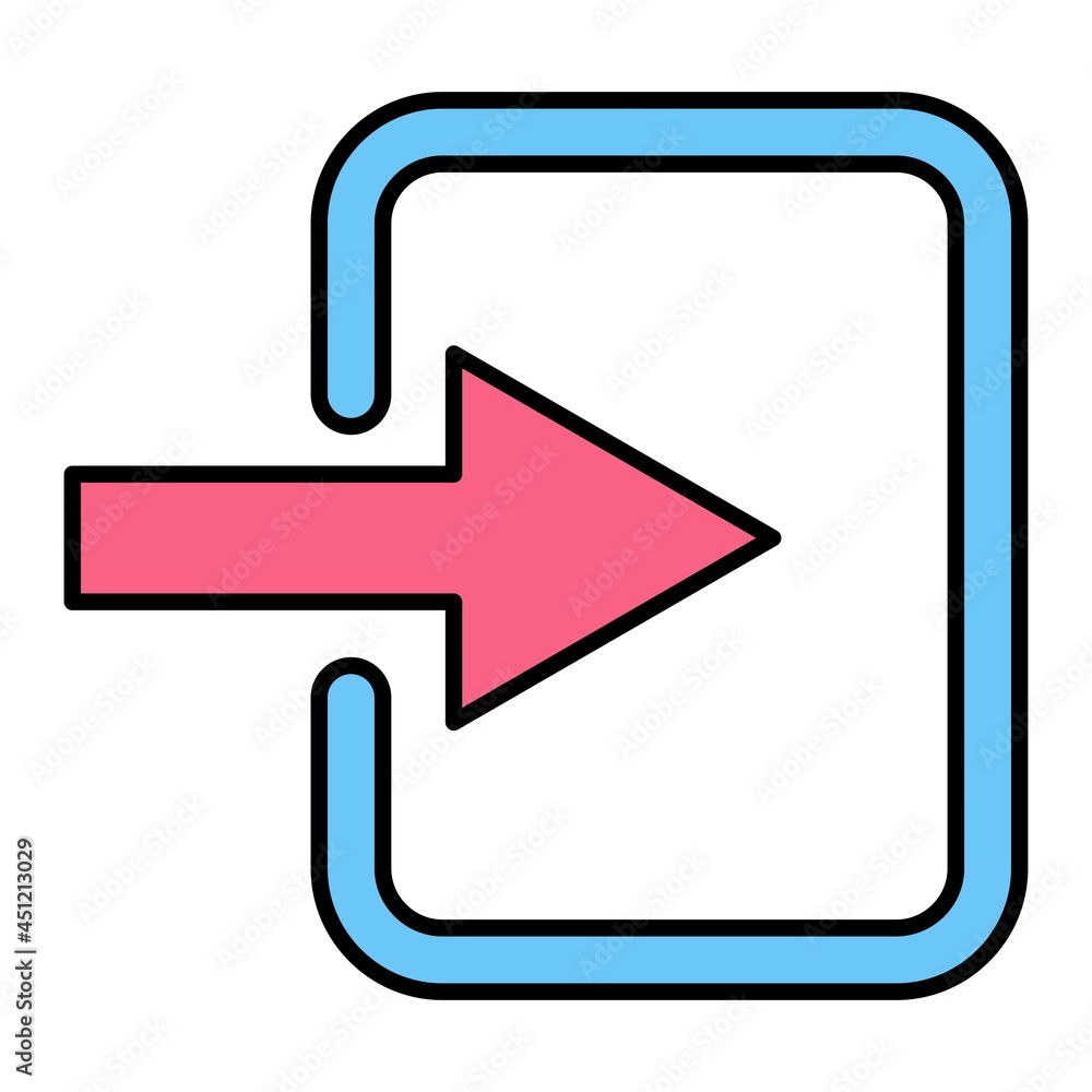 Vector Login Filled Outline Icon Design Vector Login Filled Outline Icon Design