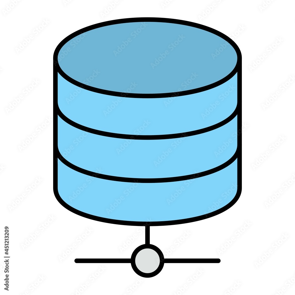 Vector Data Storage Filled Outline Icon Design Vector Data Storage Filled Outline Icon Design