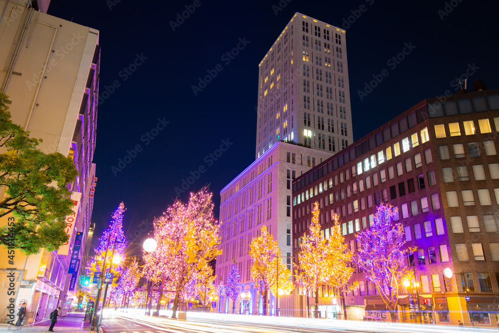 Obraz premium 大阪・御堂筋のイルミネーション