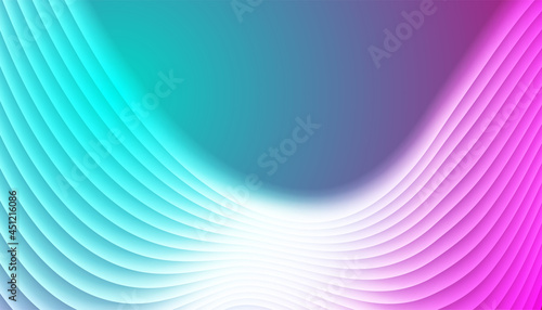 Blue purple glowing neon curved waves abstract background. Futuristic vector design