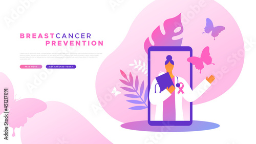 Breast cancer prevention phone app web template