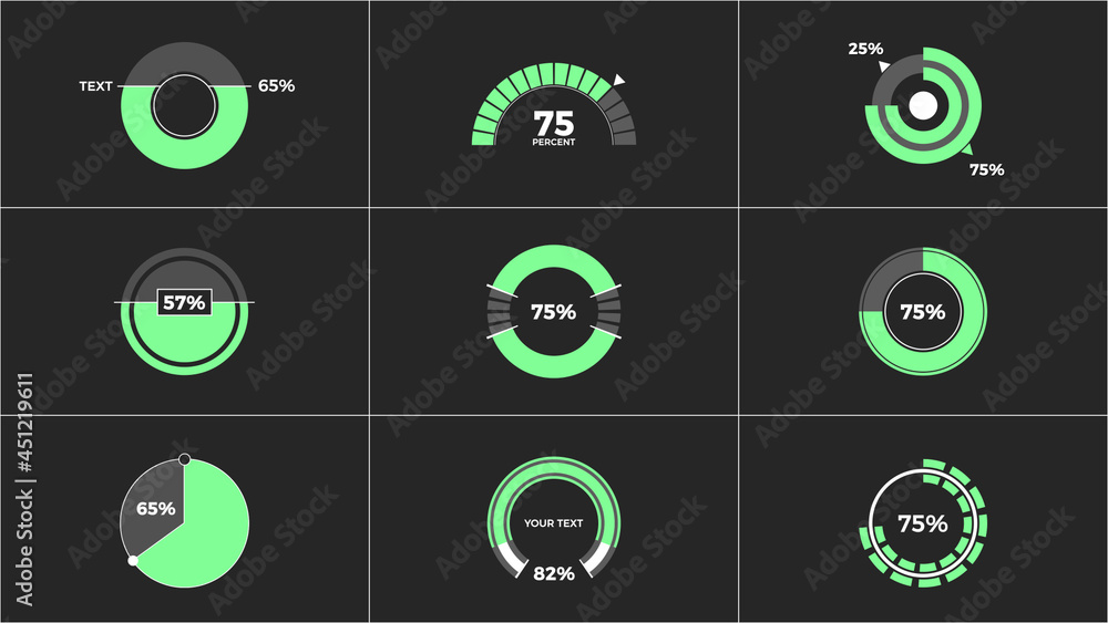 Circle Infographic Charts Stock Template | Adobe Stock