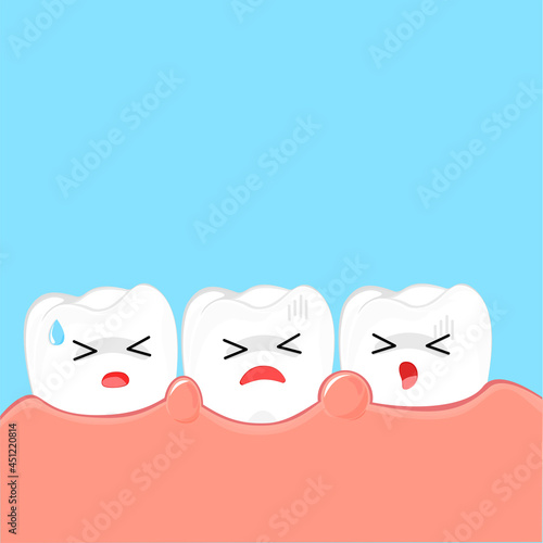Periodontitis or gum disease inside the mouth