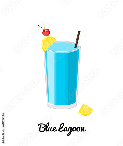 Blue Lagoon cocktail.