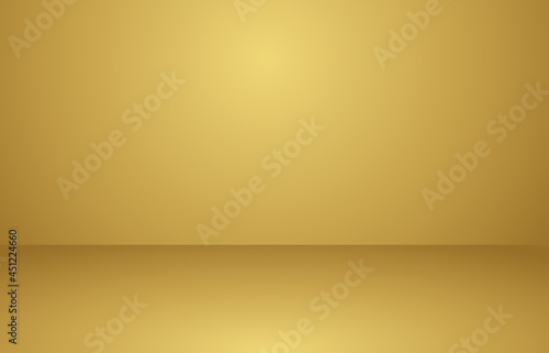 Fototapeta Naklejka Na Ścianę i Meble -  Abstract golden backgrounds gold yellow gradient room studio , Empty light interior for your creative. vector illustration.