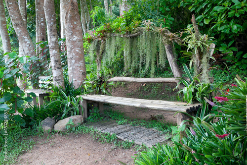 Landscaping in the garden. The path in the garden.