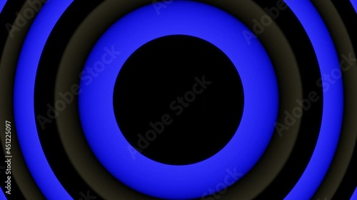 Neon light of Modern design., Colorful circle wave flowing in to center view style, ultraviolet spectrum., 4K Animation Background Loopable.