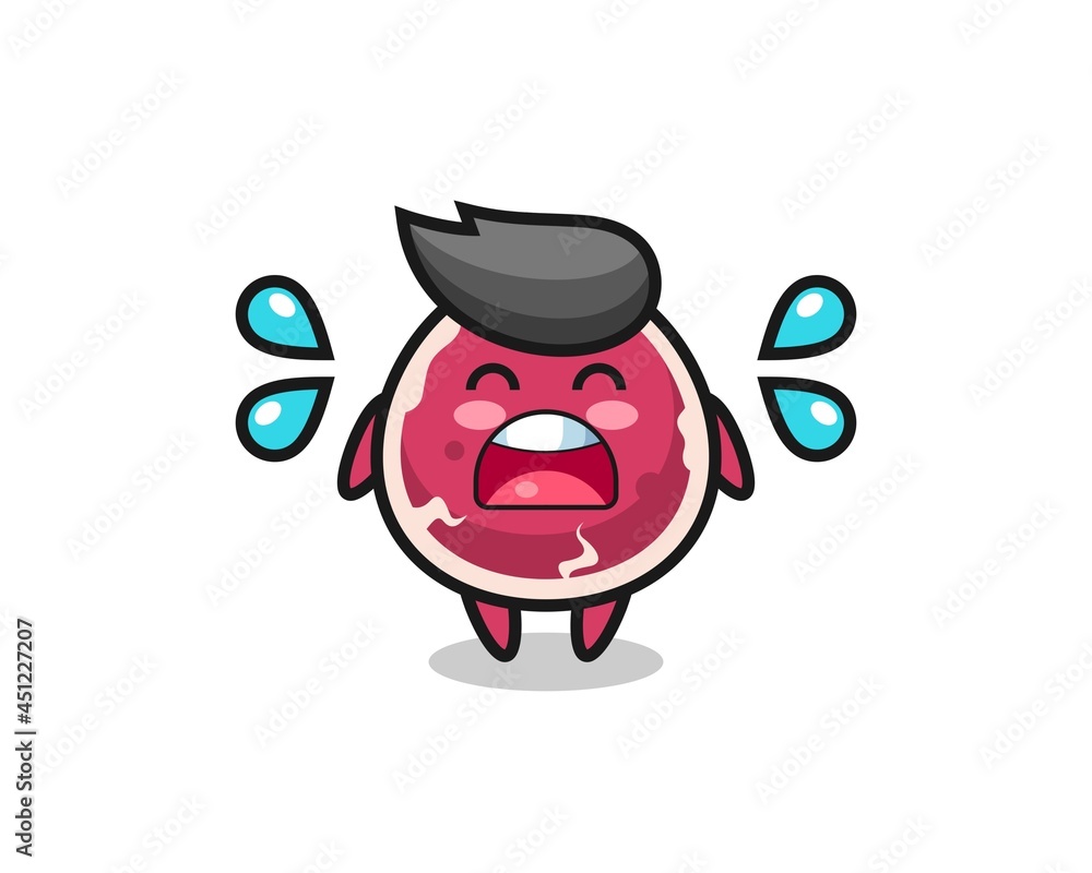 beef cartoon illustration with crying gesture beef cartoon illustration with crying gesture