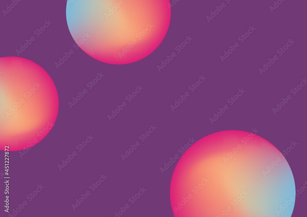 Composition of orange spots icon on purple background