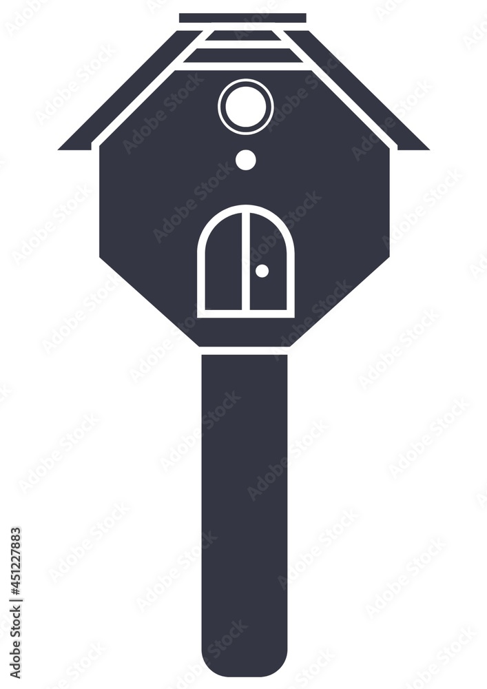Composition of black house icon on white background Composition of black house icon on white background