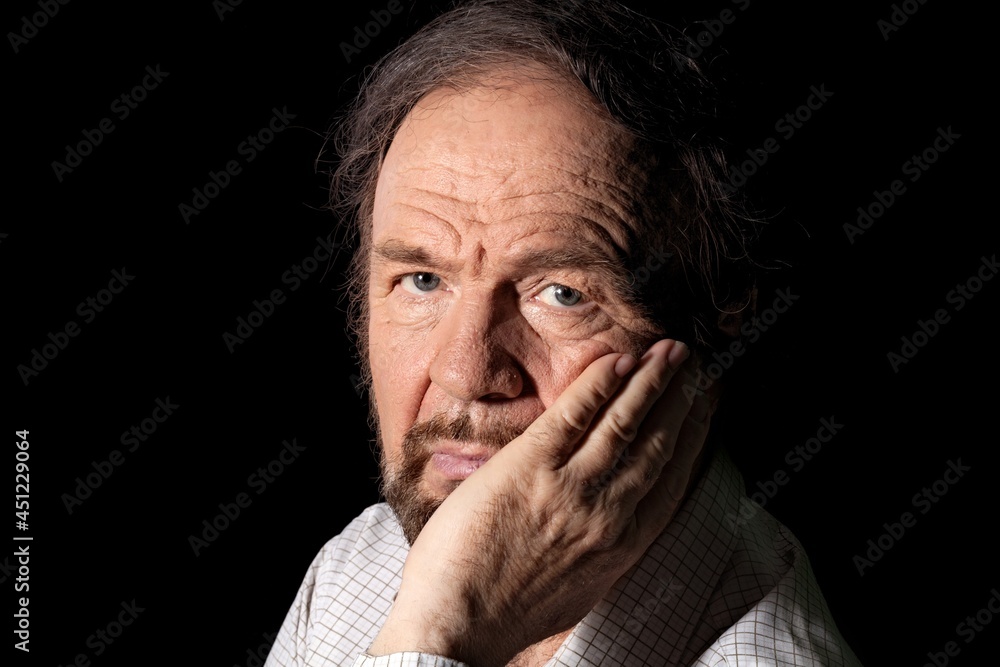 Portrait of a Serious Senior Man