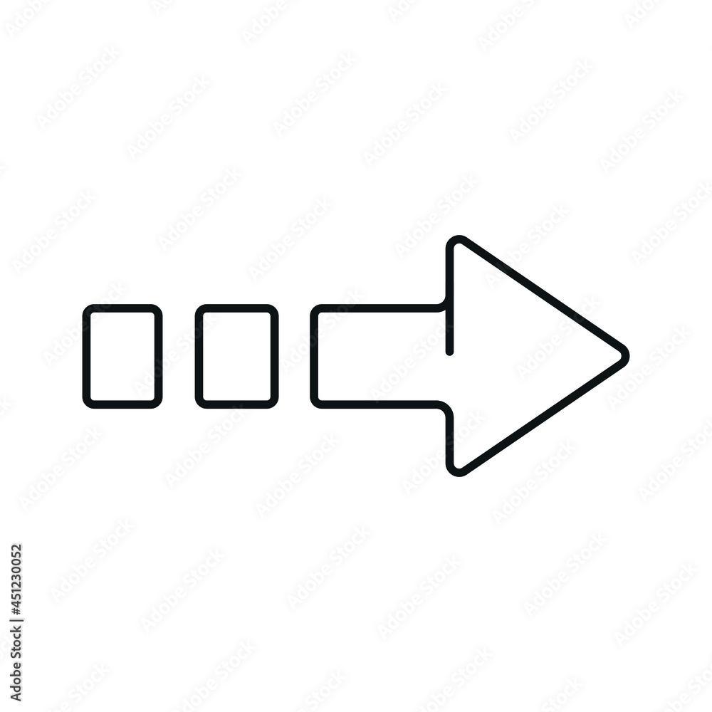 Arrow linear icon. Thin line customizable illustration. Contour symbol. Vector isolated outline drawing. Editable stroke Arrow linear icon. Thin line customizable illustration. Contour symbol. Vector isolated outline drawing. Editable stroke