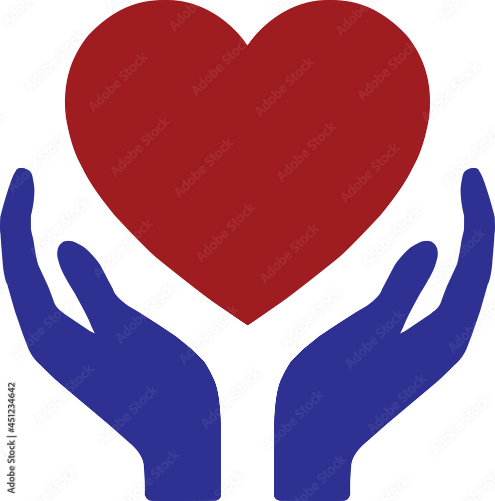 Healthcare hands holding heart flat icon.Valentine vector set. Healthcare hands holding heart flat icon.Valentine vector set.