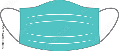 Surgical Face Mask. Virus Protection. Health Care Concept. Vector Illustration