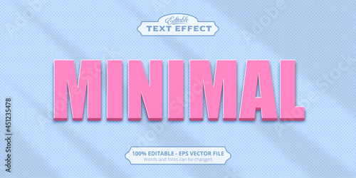 Editable text effect, Minimal text