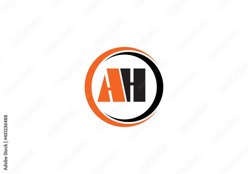 this is a creative AH latter icon design