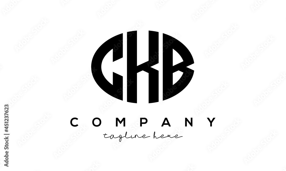 CKB three Letters creative circle logo design CKB three Letters creative circle logo design