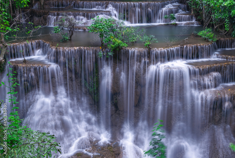 Huai Mae Kamin waterfall (Fourth level) Srinakarin Dam in Kanchanaburi, Thailand. Huai Mae Kamin waterfall (Fourth level) Srinakarin Dam in Kanchanaburi, Thailand.