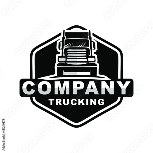 simple trucking logo design creative